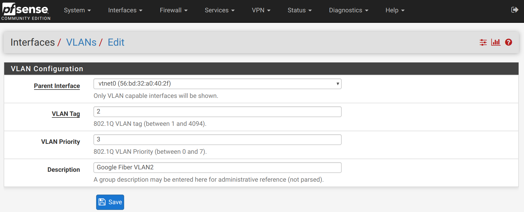 Virtualize pfSense for Google Fiber - A Dream Networking Stack